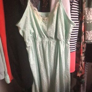 Blue night gown comfortable adjusting straps